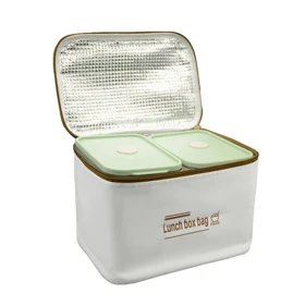 ظرف غذا لانچ باکس چهار قلو مدل Bag Food ظرفیت 3.6 لیتر به همراه کیف