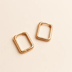 گوشواره طلایی مستطیلی مینیمال | ساده و خاص