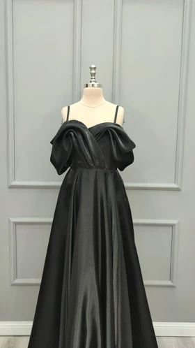 پیراهن بلند ساتن براق نیلوفر 7030