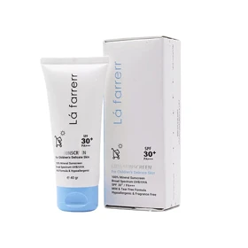 ضد آفتاب SPF30 بی رنگ لافارر مخصوص کودکان آبی 40 گرم