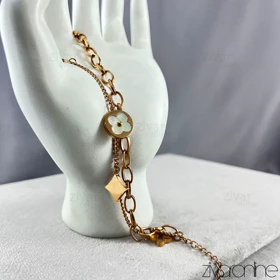 دستبند لویی ویتون زنانه نگین صدفی 40110