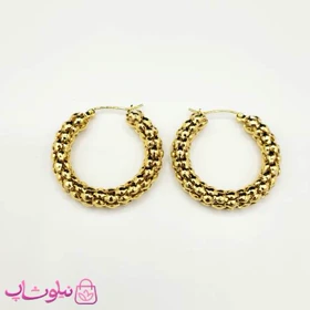 گوشواره زنانه حلقه‌ای استیل طرحدار