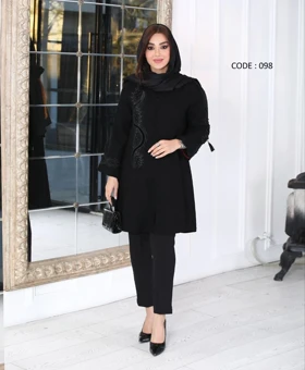 مانتو مجلسی سنگدوزی و تکه دوزی ( سایز بزرگ دارد)