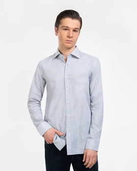 پیراهن مردانه چهارخانه ریز کد 1790