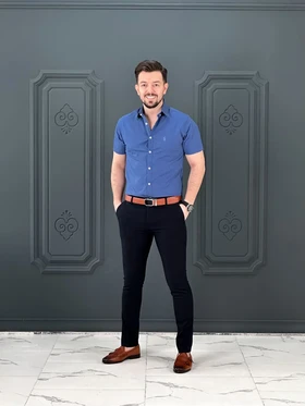پیراهن 040224 POLO آبی تیره