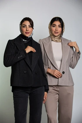 کت زنانه یقه بلیزر کشمیر