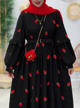 3401-پیراهن مزونی گیلاس