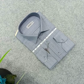 پیراهن طرحدار مردانه قواره ازاد ( قواره کلاسیک ) _ استین بلند