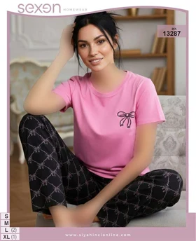 تیشرت و شلوار سایز نرمال sexen کد 13287