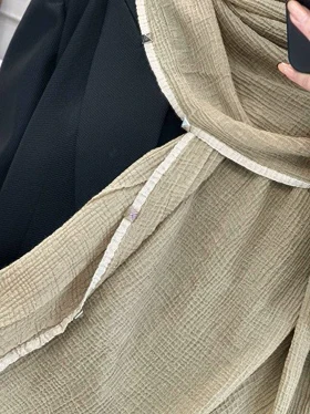 0230- شال پانچ کرم(ایراددار)