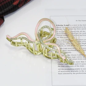 کلیپس مو زنانه مدل موج دار فلزی کد 1376