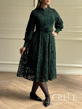 پیراهن گیپور جلو دکمه