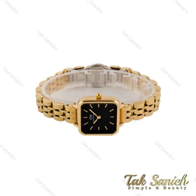 ساعت دنیل ولینگتون زنانه طلایی مربعی صفحه مشکی DW-4816-L