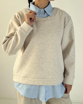 شومیز فوتر یقه دار کد 1500127 (استخوانی)