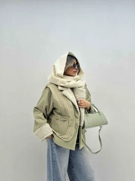 کت 2 تیکه یقه تدی