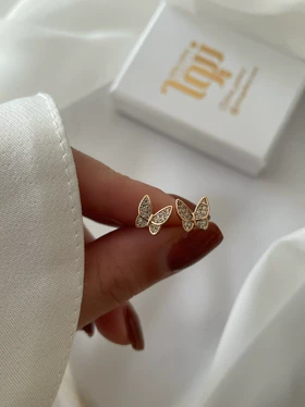 گوشواره میخی پروانه ژوپینگ