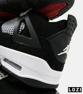 کفش کتانی ساق‌دار مردانه مشکی Nike air jordan 4