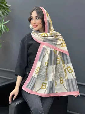 شال طرح زنجیر و سگک