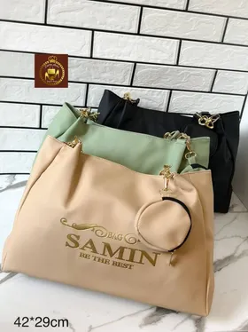 کیف دوشی بزرگ زنانه کیف پول دار سمین