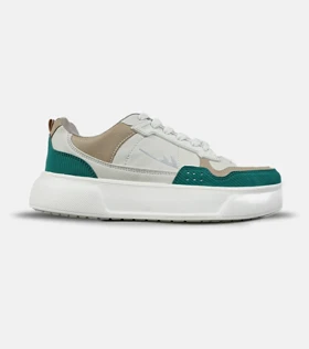 کفش کتانی مردانه سفید کرم سبز FASHION مدل 7875