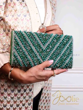 کیف زنانه مجلسی مدل آرامیس کد k866 (سبز)