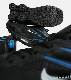 کفش کتانی مردانه مشکی آبی نایک NIKE x SUPREME shox ride 2
