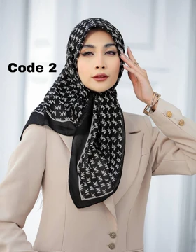 روسری حریرنخ مشکی تابستانه 4394