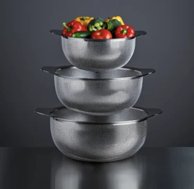 آبکش استیل در سه سایز