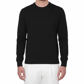 پلیور بافت یقه گرد مشکی مردانه