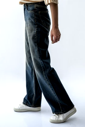 شلوار جین نیم بگ زنانه