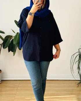 شومیز مانتویی دو یقه