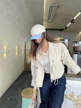 کراپ کت باکسی کرم ZARA 223