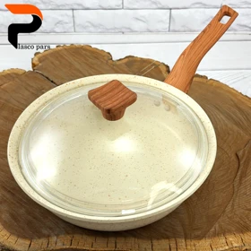 تابه 24 ونیز تکدسته دسته چوبی درب پیرکس کرمی هاناتک