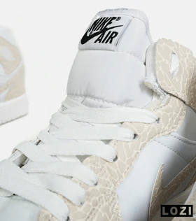 کفش کتانی ساق‌دار مردانه و زنانه سفید کرم NIKE jordan 1