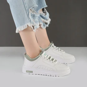 کفش و کتانی زنانه مدل برلین BERLIN رنگ سفید سبز کد M668