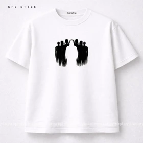 تیشرت باکسی 100٪ پنبه طرح مثبت و منفی | پارچه بادوام | کد 1427