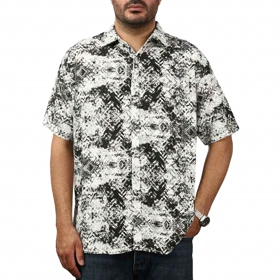 پیراهن آستین کوتاه کنفی مردانه برند مد مدل 14211111