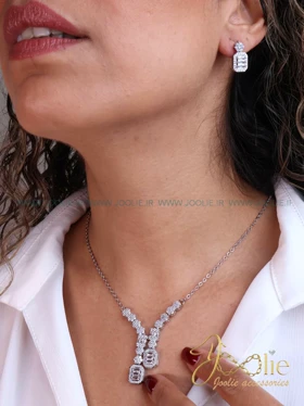 نیم ست گردنبند گوشواره زنانه کد S5109