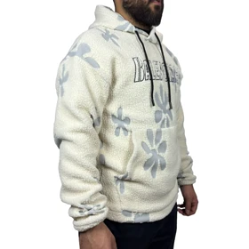 هودی تدی سفید طرح گل