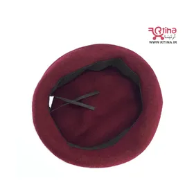 کلاه کج فرانسوی دخترانه و زنانه رنگ زرشکی