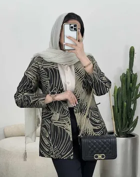 کت مزونی یقه آمریکایی(2)کد3369