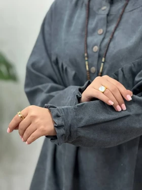 مانتو پاییزه یقه چین آیسو مانلی 2