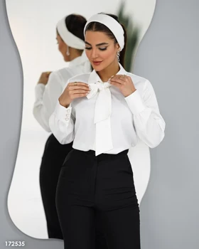 شومیز ساتن کراواتی درجه یک