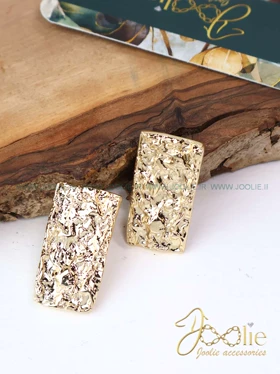 گوشواره زنانه طرح طلا مدل پلیت E1202 (طلایی)