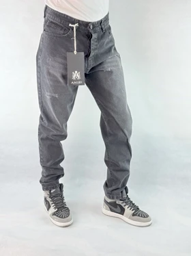 شلوار جین مردانه مام فیت ذغالی 73