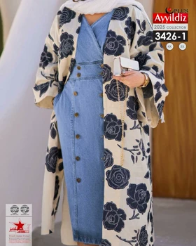 مانتو زنانه آزاد جلو باز سایز بزرگ 3426