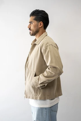 جکت جیب‌دار کتان مردانه