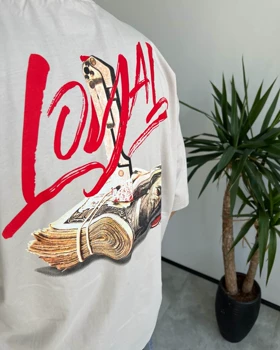 تیشرت یقه گرد LOYAL رنگ استخوانی