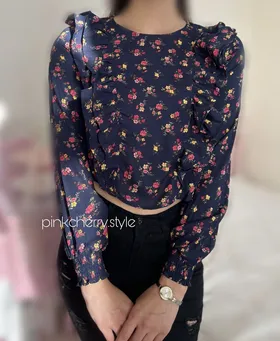 کراپ گل‌دار عروسکی