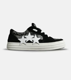 کفش اسنیکرزمشکی سفید Amiri Stars v2 مدل 7077